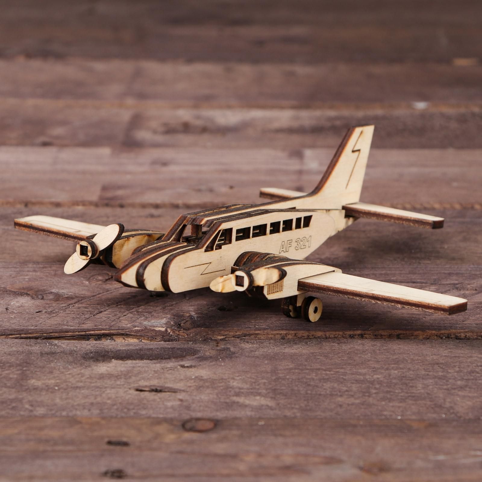 Деревянный конструктор. Cборная модель "Самолет. CESSNA"