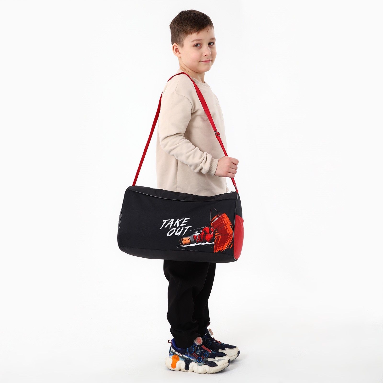 Сумка спортивная NAZAMOK KIDS "Бокс" для мальчика, для тренировок, для бассейна