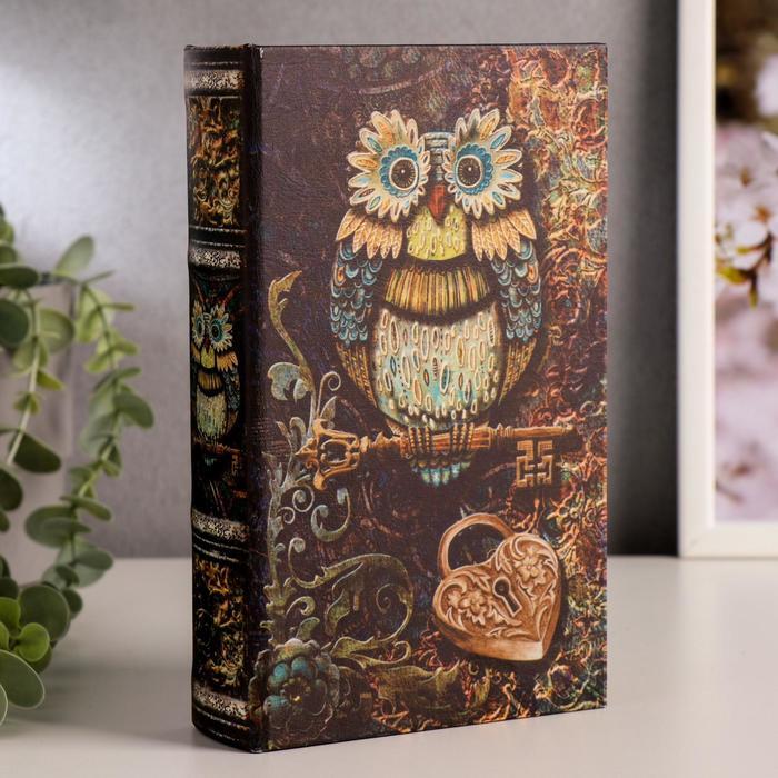 Сейф книга / шкатулка для денег / "Совушка с ключиком" 21х13х5