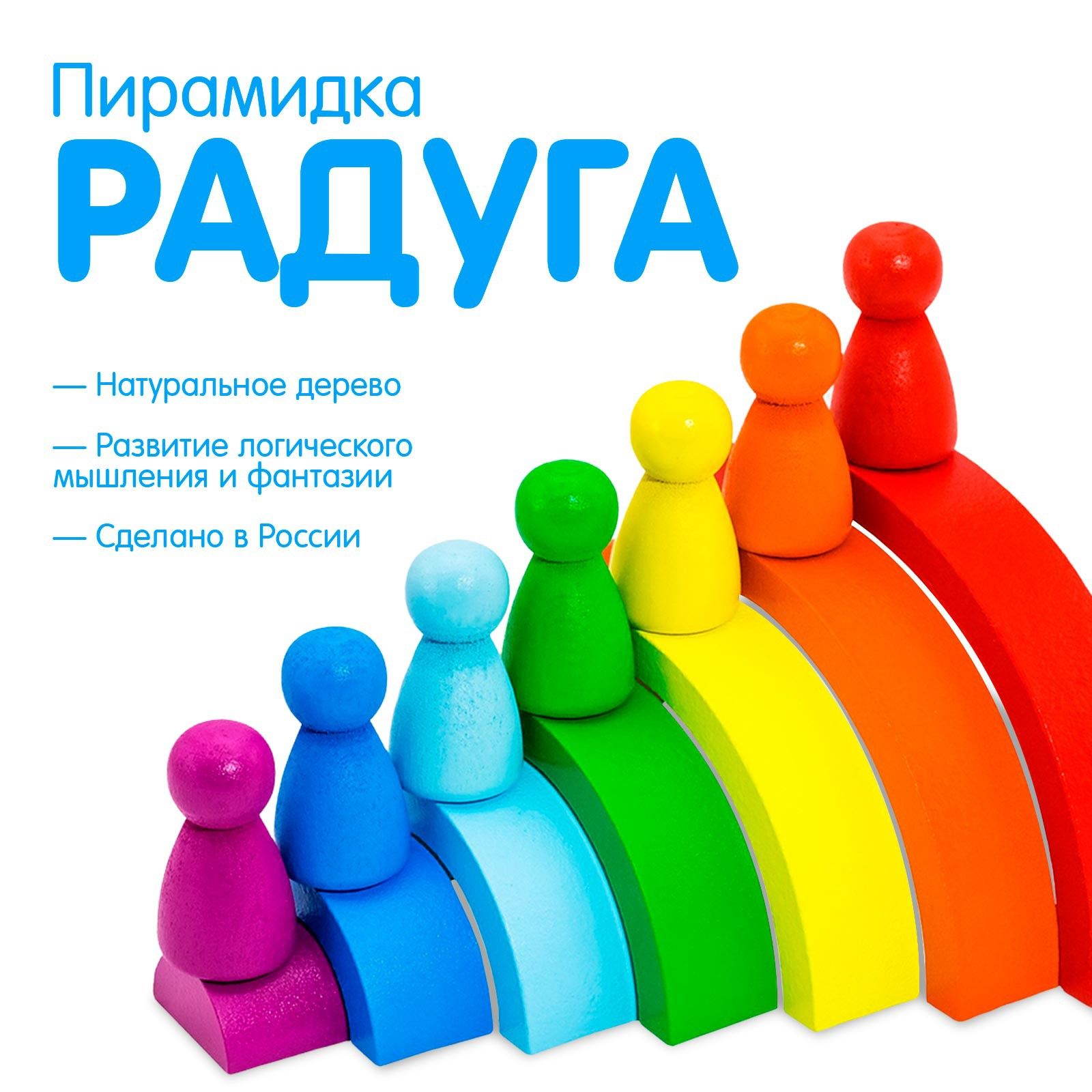 Пирамидка "Ступеньки. Радуга"