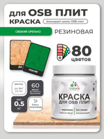 Резиновая краска для ОСБ плит Malare акриловая краска для дерева для наружных и внутренних работ, быстросохнущая без запаха полуглянцевая, свежий орегано, 0.5 кг