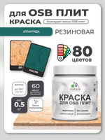 Резиновая краска для ОСБ плит Malare акриловая краска для дерева для наружных и внутренних работ, быстросохнущая без запаха полуглянцевая, атлантида, 0.5 кг