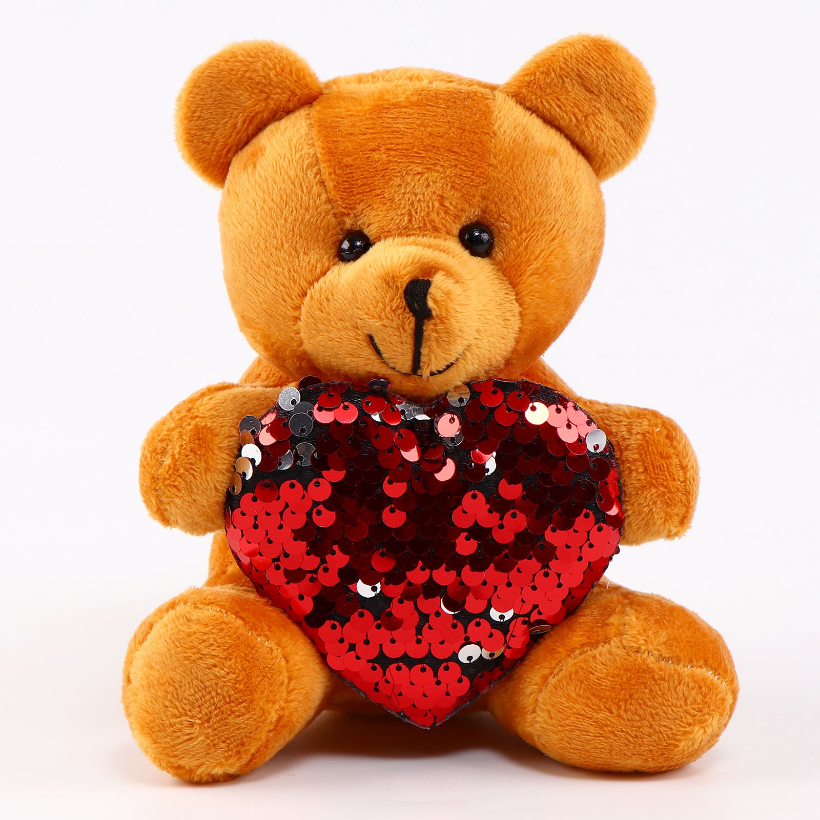 Мягкая игрушка Мишка с сердцем , 15 см