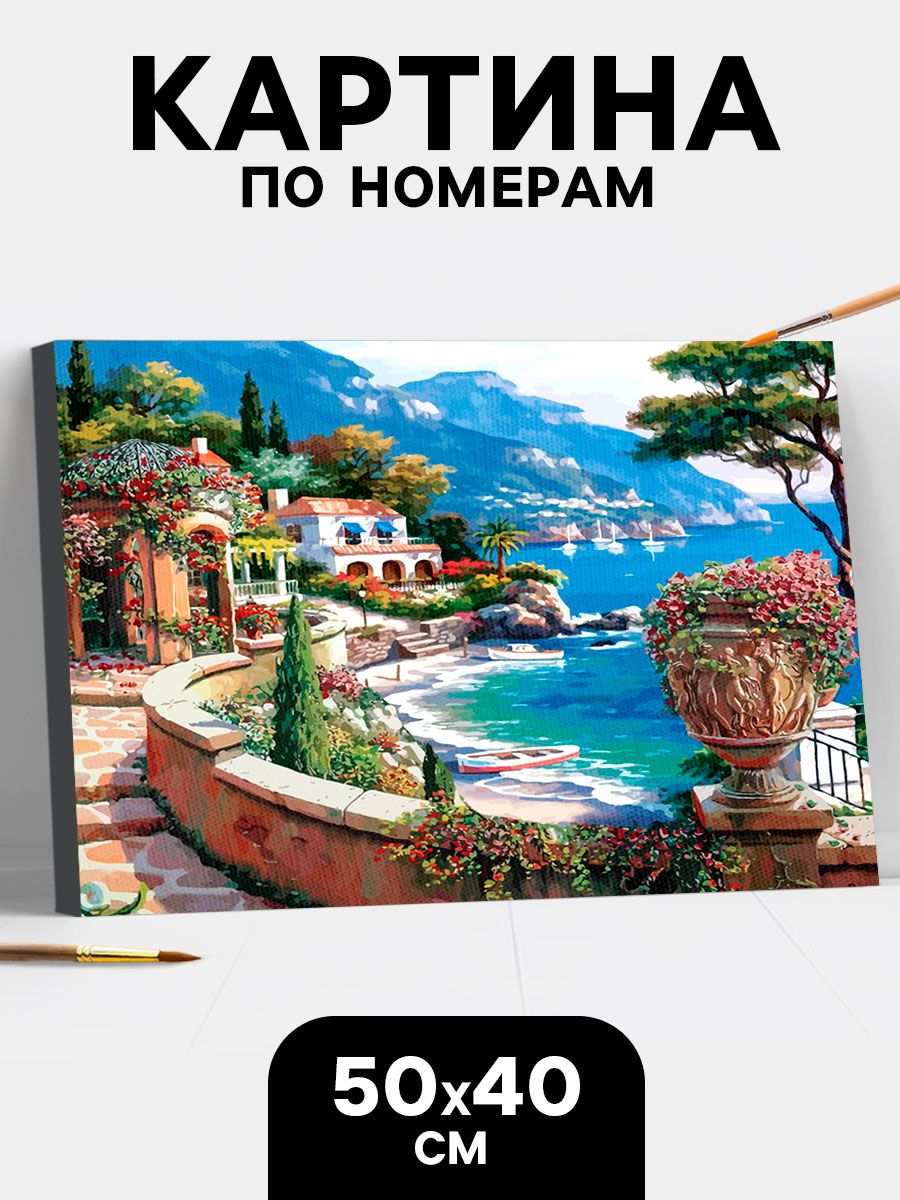 Картина по номерам на холсте с подрамником 40х50 "Набережная"
