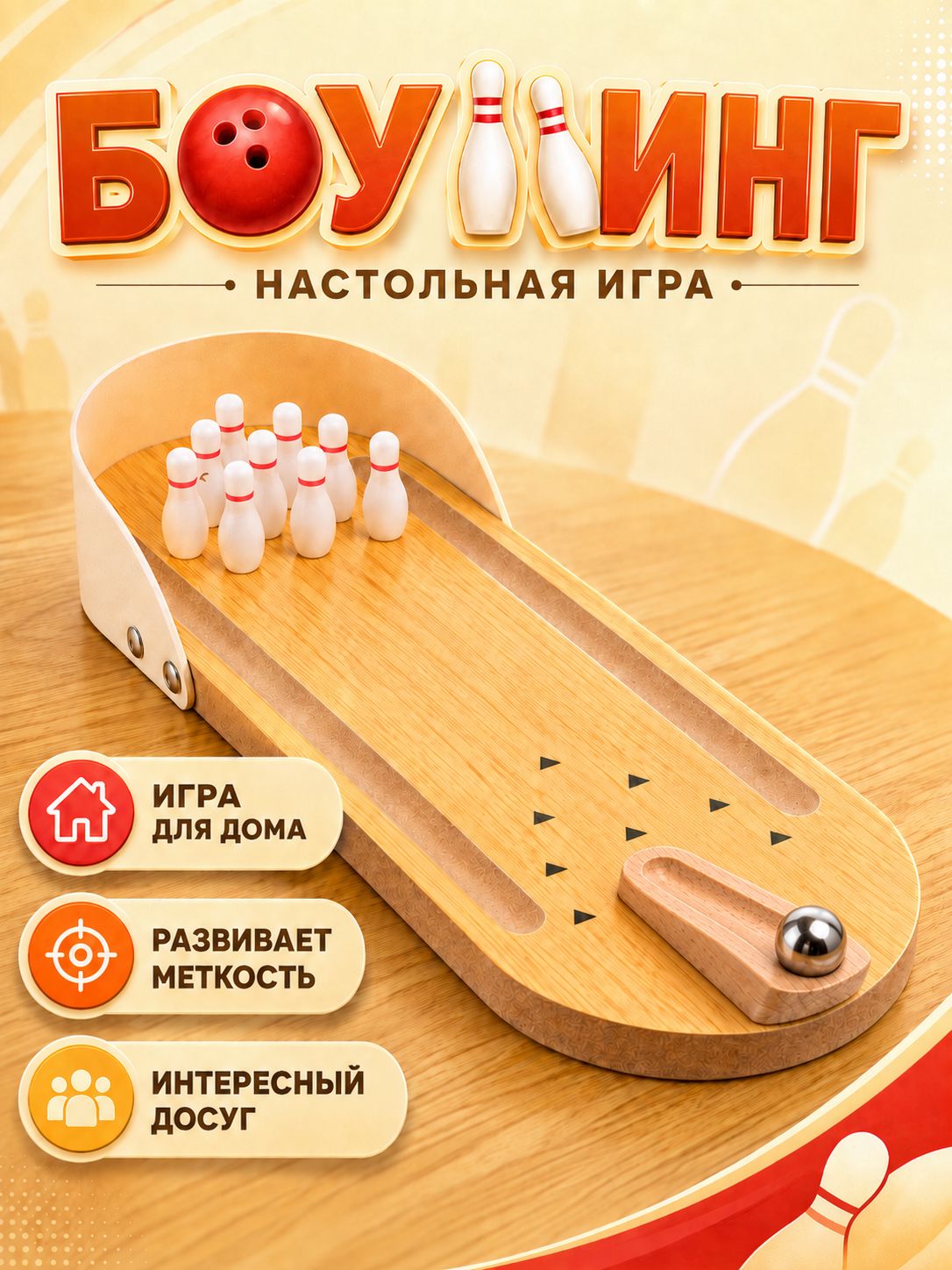 Настольные игры для детей "Боулинг"/ боулинг детский