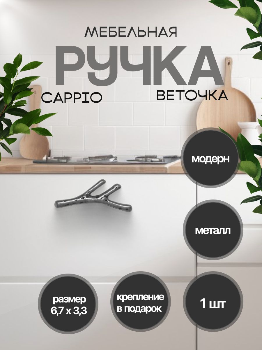 Ручка мебельная кнопка CAPPIO