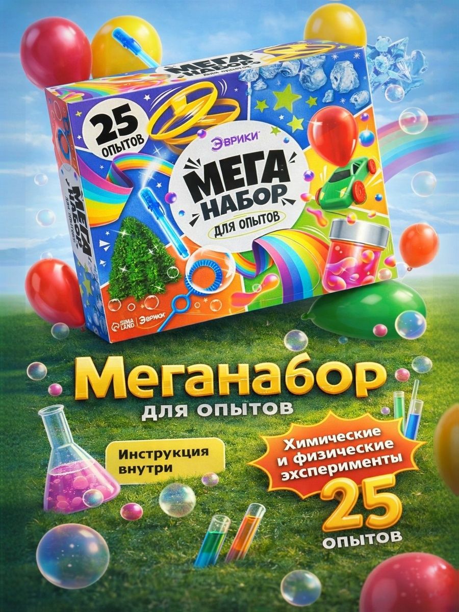 Набор для опытов 25 в 1 / Эксперименты и опыты для детей