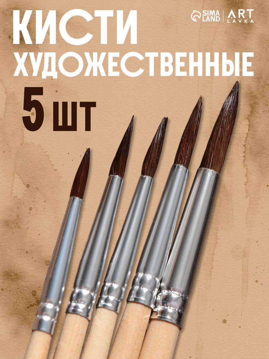 Набор кистей для рисования, школьные