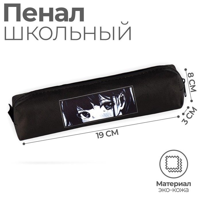 Пенал школьный из искусственной кожи "1 сентября: Аниме" , 19 х 8 х 3 см