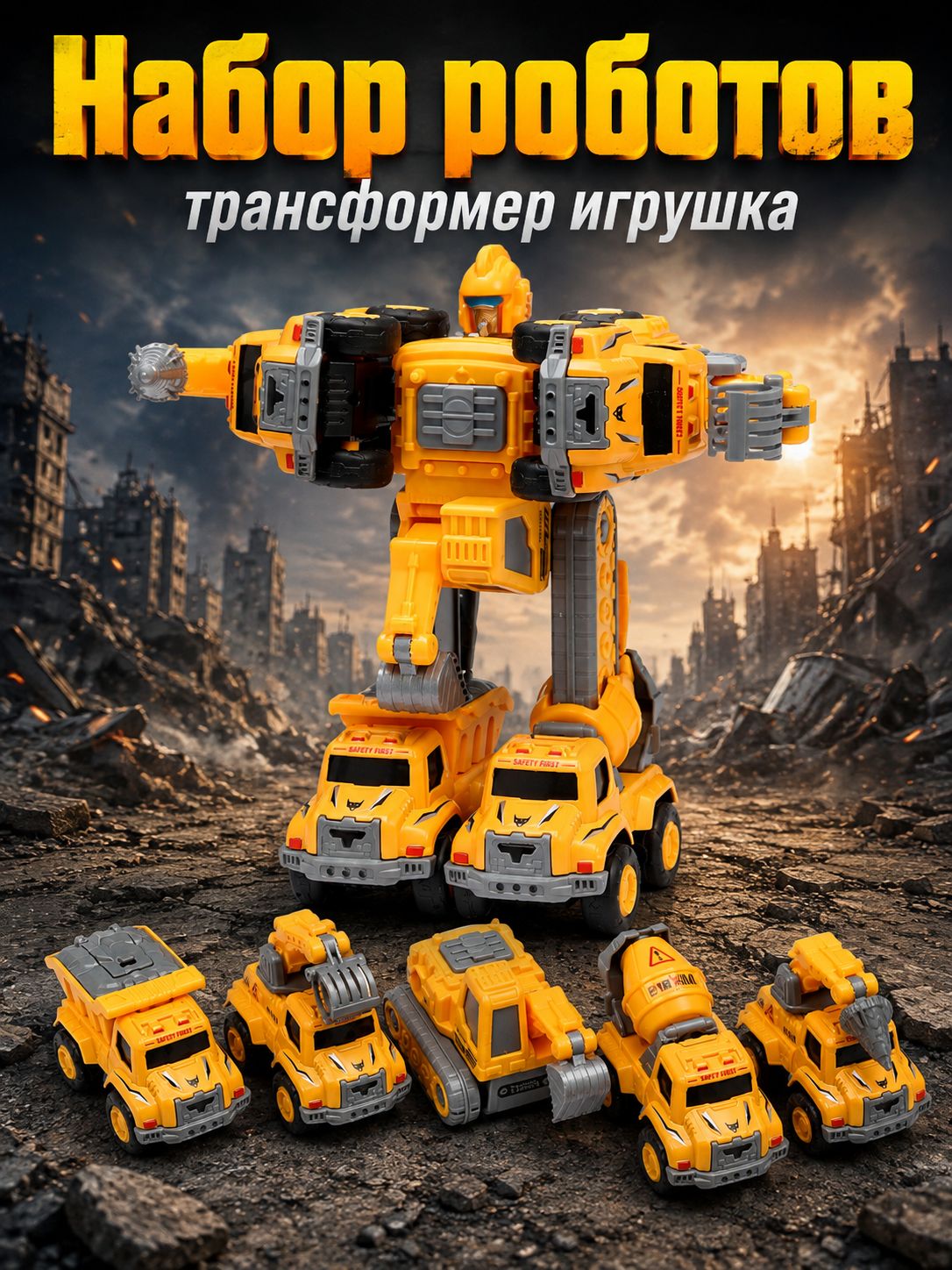 Робот трансформер "Стройбот" / робот игрушка для мальчика