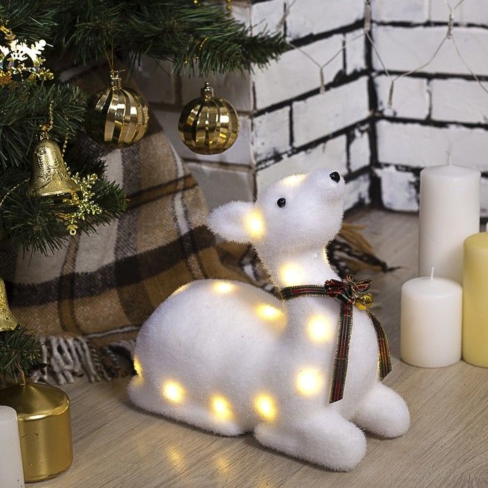 Фигура световая "Подарки цилиндр серые", 25х20х15 см, 90 LED, ААх8 (не в компл.), Т/БЕЛЫЙ