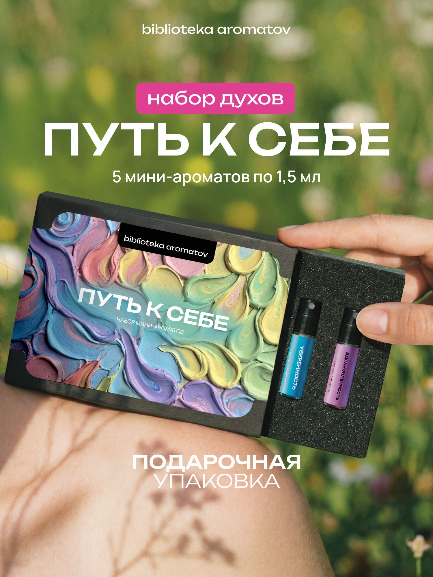 Набор духов женские и мужские 5 ароматов "Путь к себе", Библиотека ароматов
