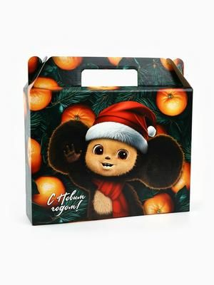 Коробка подарочная С Новым годом!, Чебурашка, 33.5 x 27.5 x 7.5 см