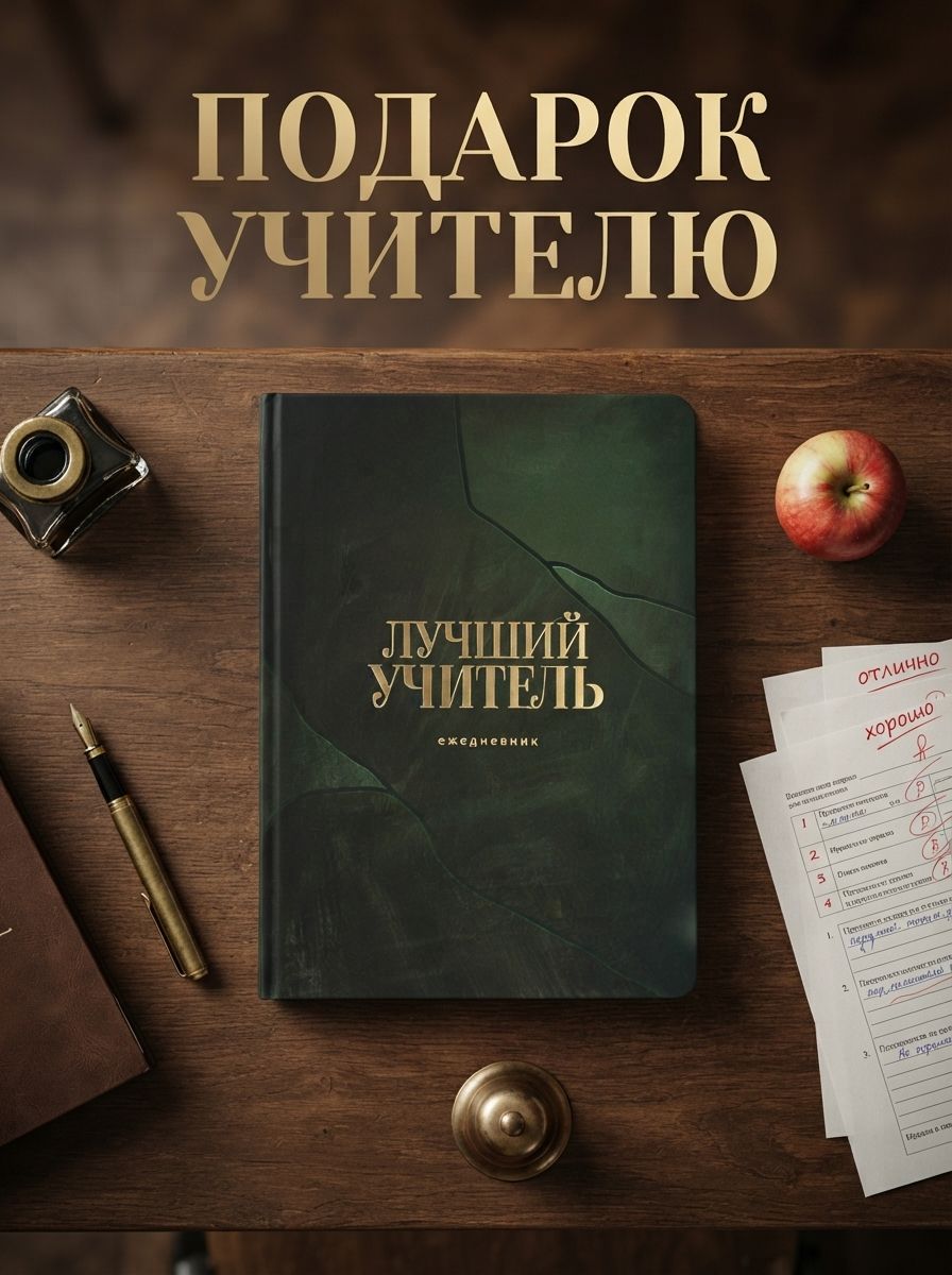 Ежедневник недатированный, А5+, 96 л., подарок учителю