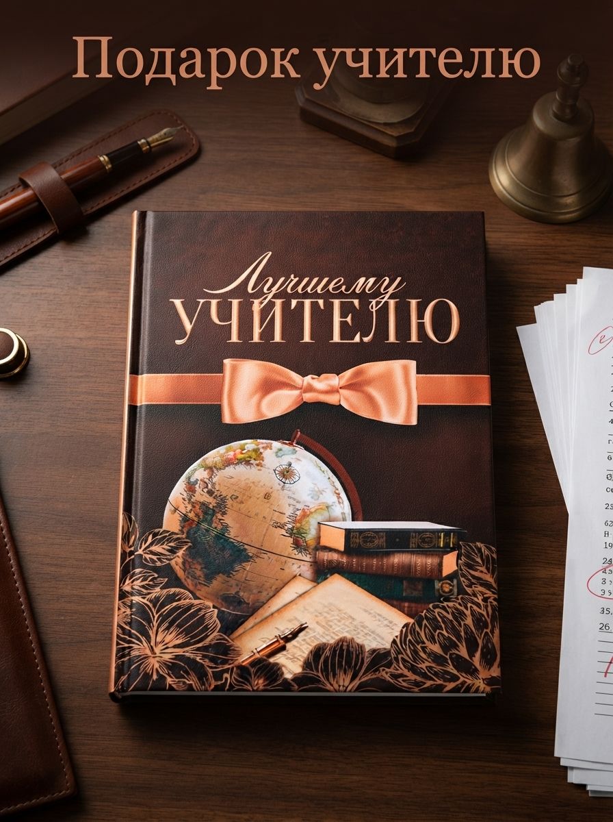 Ежедневник недатированный с журналом, А5, 160 л., подарок учителю