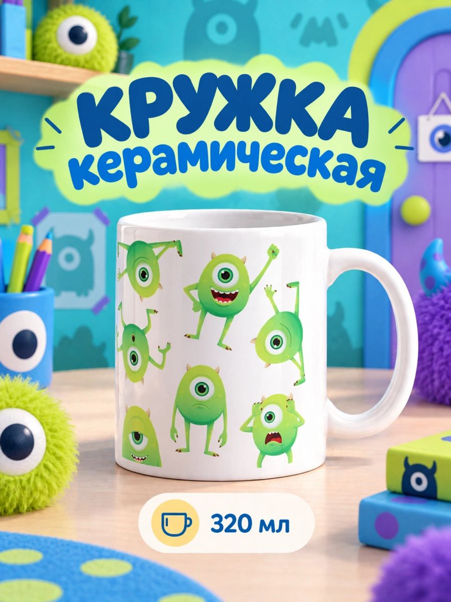 Кружка керамическая в коробке Монстры , 320 мл