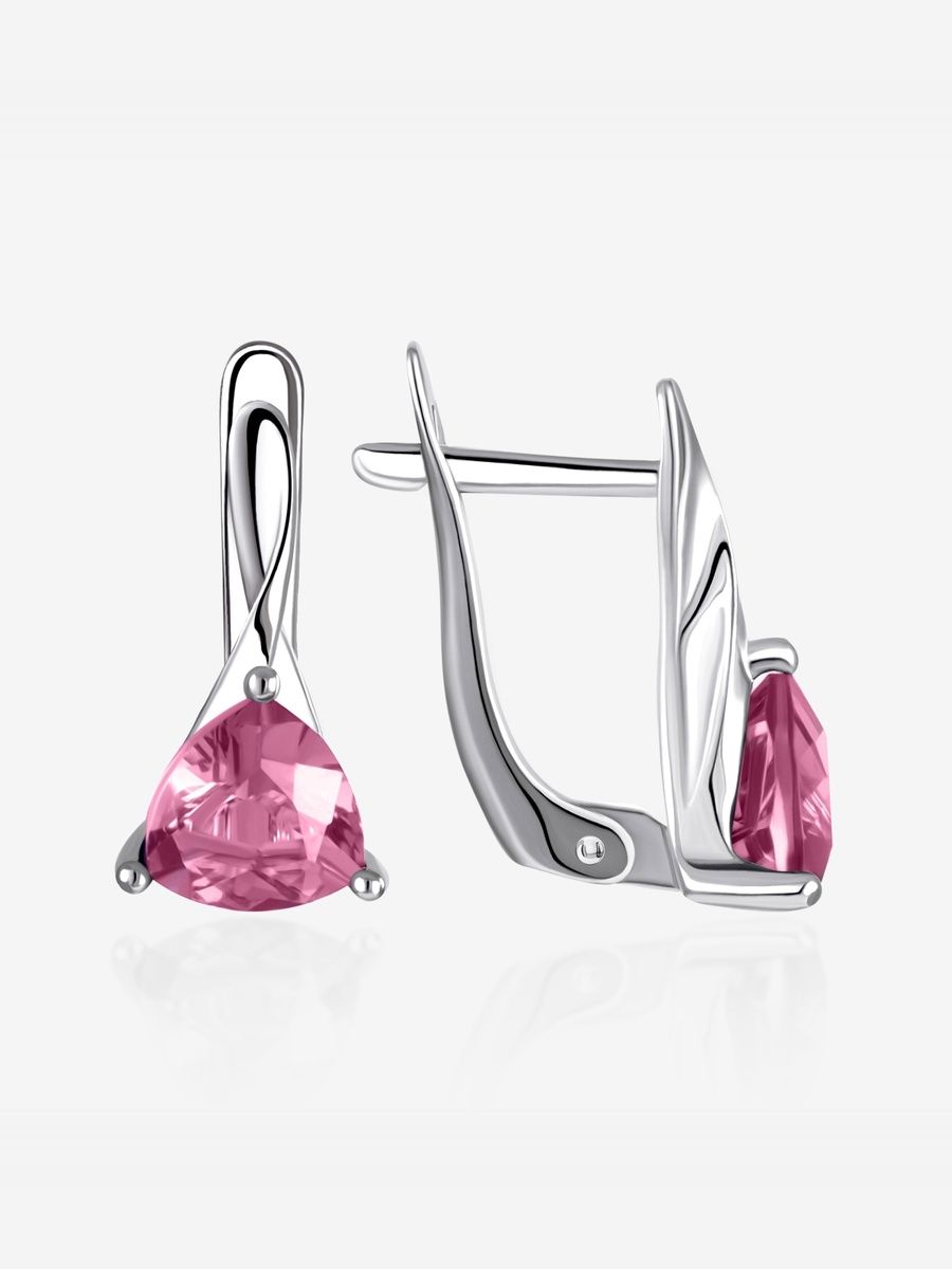 Серьги женские серебро 925 пробы с фианитами