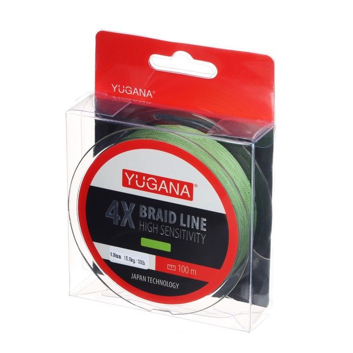 Леска плетеная X4 PE Green, 0.26 mm, 100 m