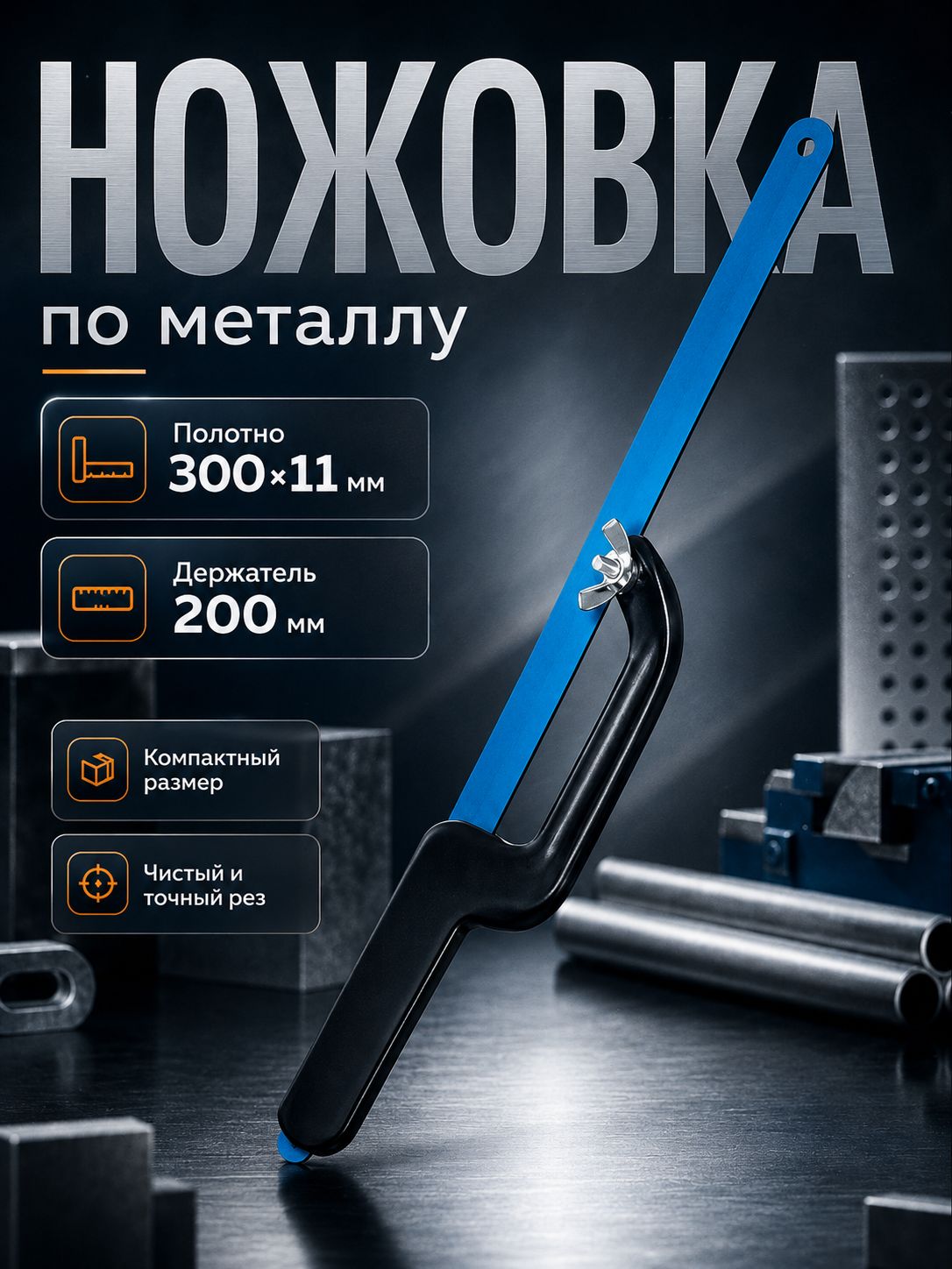 ЛОМ 1818202 усиленная ножовка-ручка 300 мм, На фото — предложение продавца