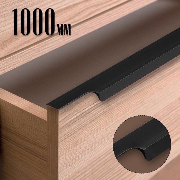 Мебельная ручка торцевая CAPPIO RP100BL, L-1000 мм, На фото — предложение продавца