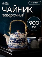 Чайник заварочный "Синий дракон", заварник, 900 мл, керамика, На фото — предложение продавца