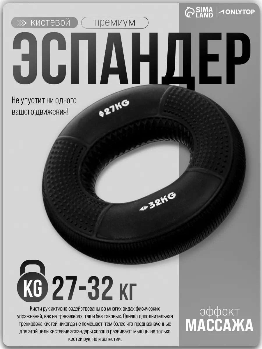 Эспандер кистевой для рук 27-32 кг, диаметр 8 см, На фото — предложение продавца