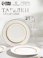 Набор тарелок 25,5 см, WY Grace, тарелки обеденные, фарфоровые 2 шт, цвет белый