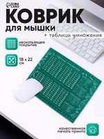 Коврик для мыши "Таблица умножения", 22 х 18 см