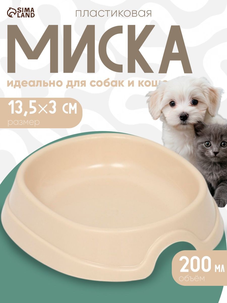 Миска для кошек, 200 мл, 13,5 х 12,5 х 3 см, На фото — предложение продавца