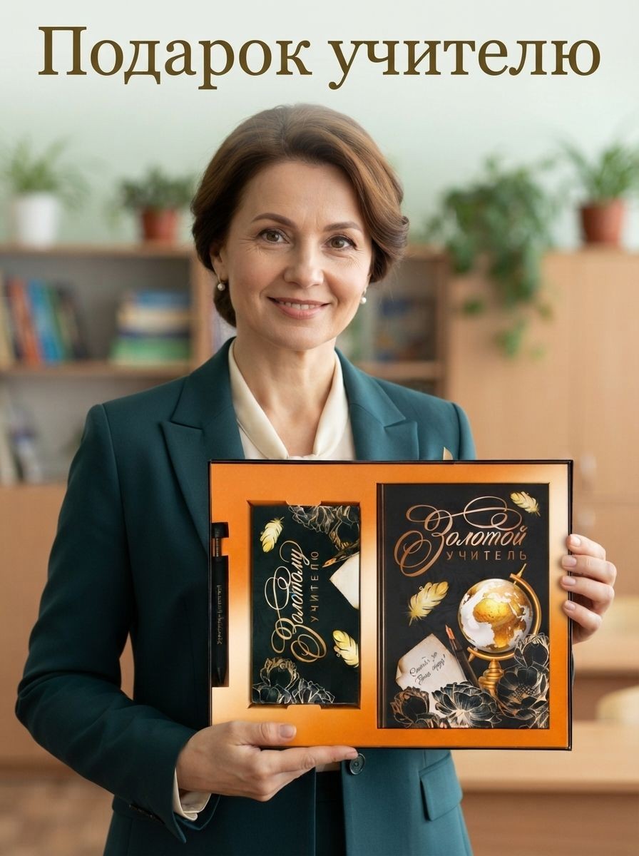 Подарочный набор учителю, ежедневник А5, 160 л., планер 50 л., ручка, На фото — предложение продавца