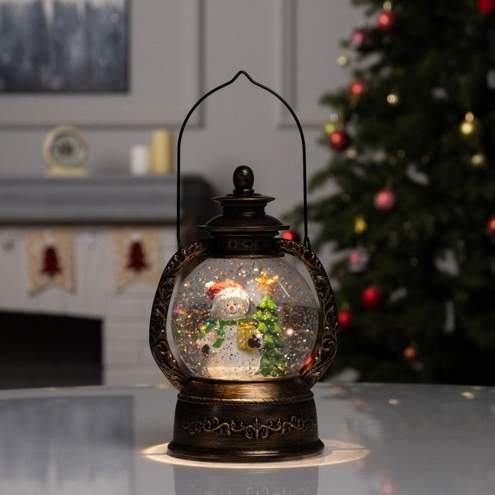 Фигура светодиодная Снеговик 20х14х11 см, ААx3, USB, свечение тёплое белое
