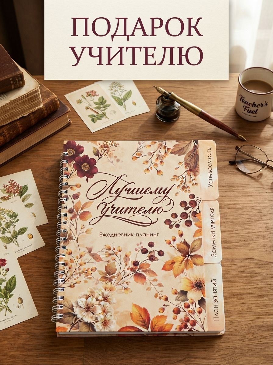 Планинг-ежедневник с журналом, разделителями, подарок учителю, А5, 45 листов